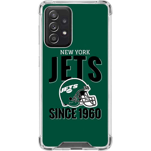 NFL New York Jets Helmet Galaxy A52 5G Clear Case
